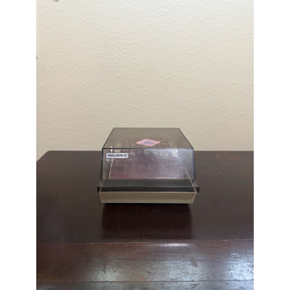Vintage S-310C Rolodex BEIGE Petite Covered Card File For Address & Telephone